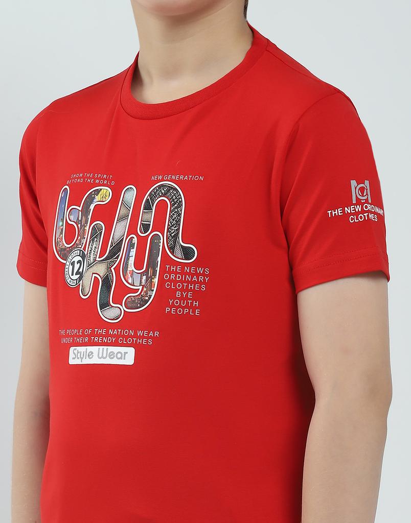 MONTE CARLO Camiseta Estampada de Gola Redonda para Meninos