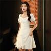Sweetheart Neck Puff Sleeve Dress For Women Elegant Casual Party Mini Dresses