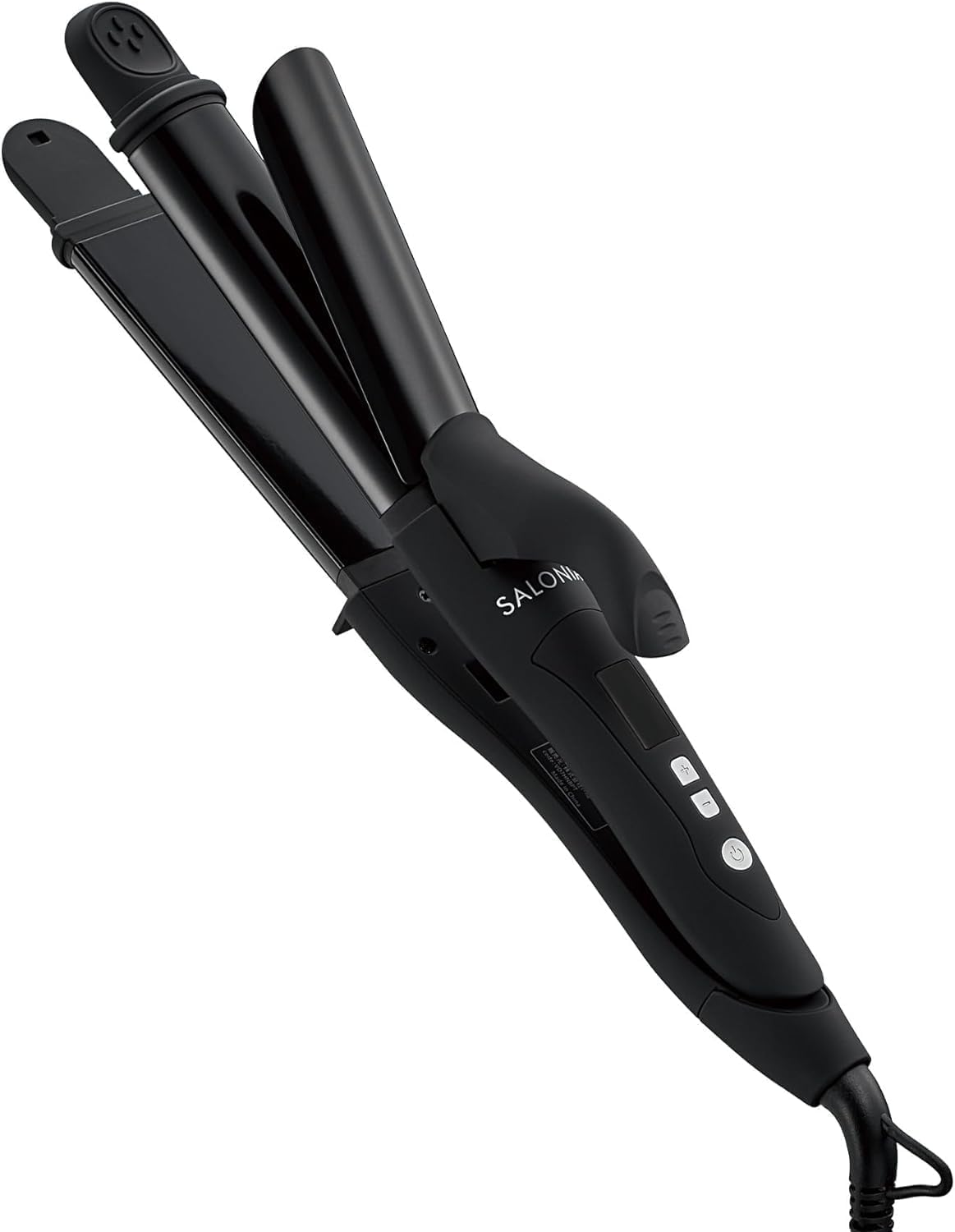 SALONIA Hair Black 2-Way Straight/Curl Iron, 32mm, SL-002AB, чёрный