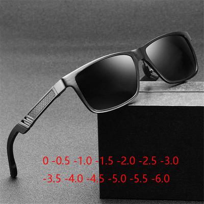 Aluminum Magnesium Nearsighted Sunglasses Men Sport Pilot Driving Prescription Sun Glasses For Male-0.5 -1.0 To -6.0