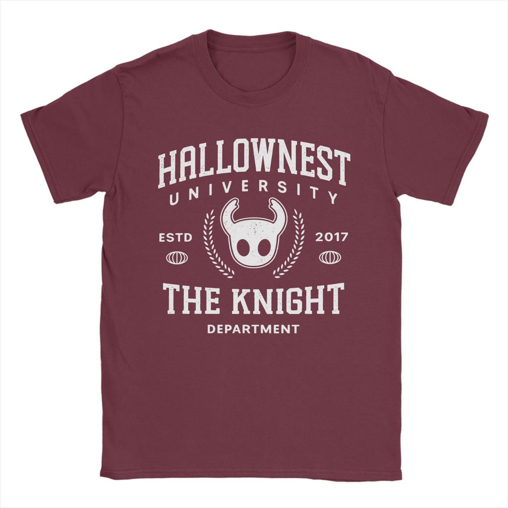 Hallownest University Hollow Knight Silksong T-Shirts Herren Baumwolle Vintage T-Shirt Rundhals T-Shirts Kurzarm Tops Geschenk