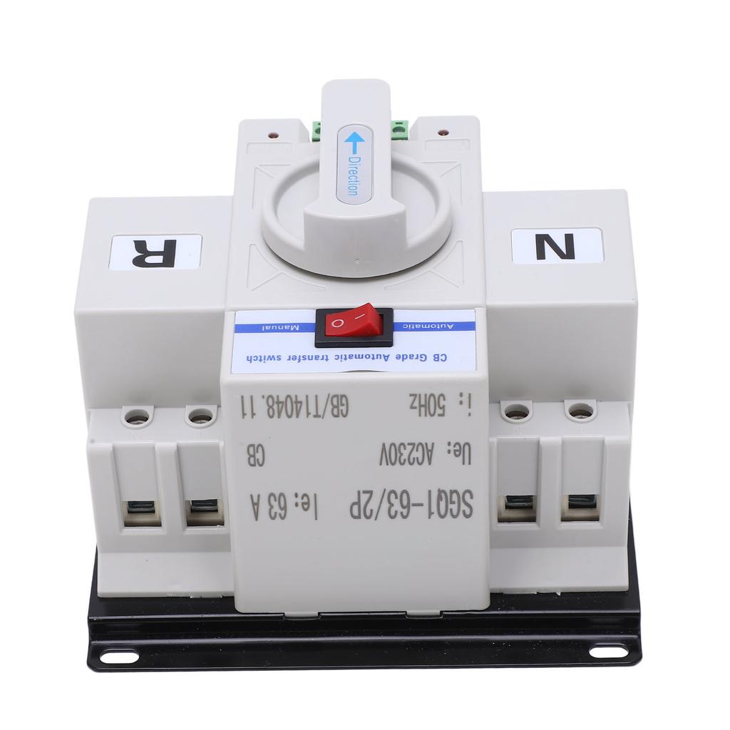 Dual Power Automatic Transfer Switch 2P Automatic Transfer Switch for Home Industry 230V 63A
