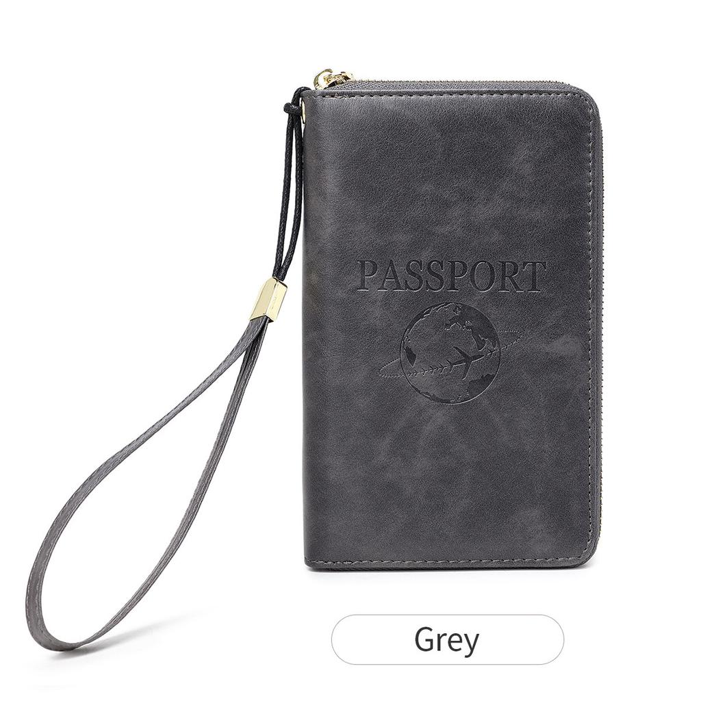 New Passport Bag Long Zipper Passport Clip Multifunctional Travel Storage Document Bag