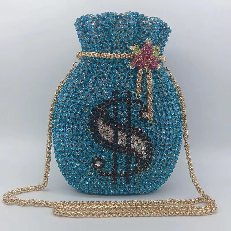 

Gemstone Evening Clutch Bag Glitter Money Purse WHTUOHENG Lady Diamond Crystal Prom Wedding Clutches Bags Champagne/Gold Purses 21cmX16cmX7cm