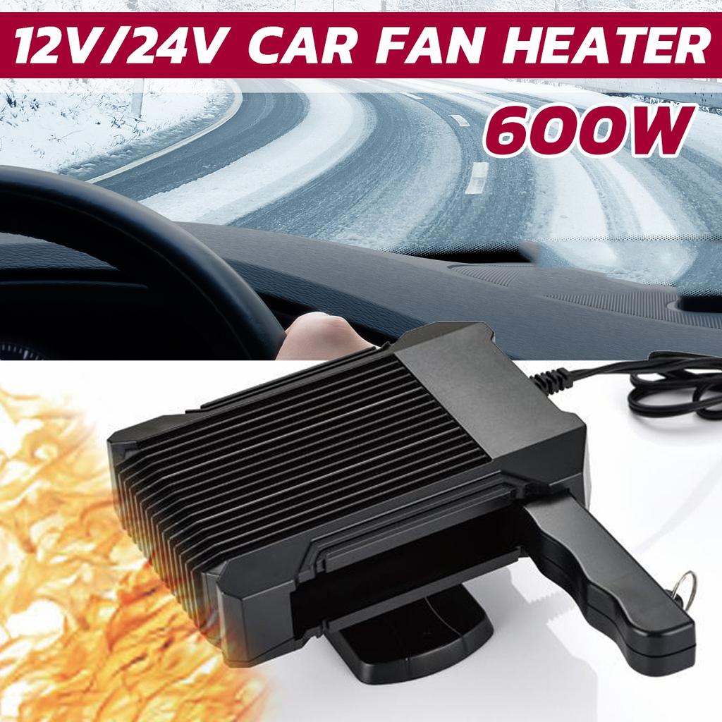 Buy 12V/24V 600W Portable Electric Car Fan Heater Windscreen Fan