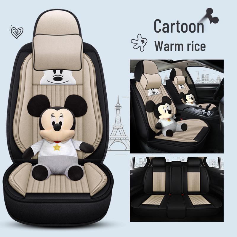 Infiniti QX60/QX30/QX70 Linen Cartoon Car Seat Covers – All-Season, Full Surround Design
