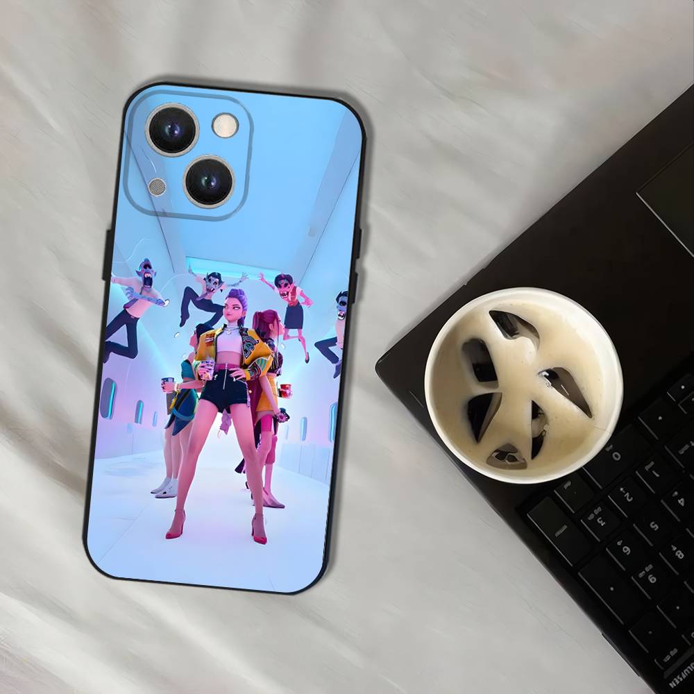 D-Demon H-Hunters-S KPop Phone Case For iPhone 16,15,14,13,12,11,Pro,XS,Max,XR,Plus,E,SE4,Mini Black Soft Cover