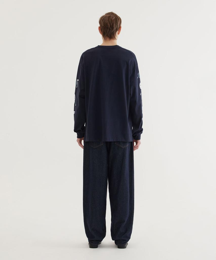 COVERNAT Wave Graphic Long Sleeve Dark Navy