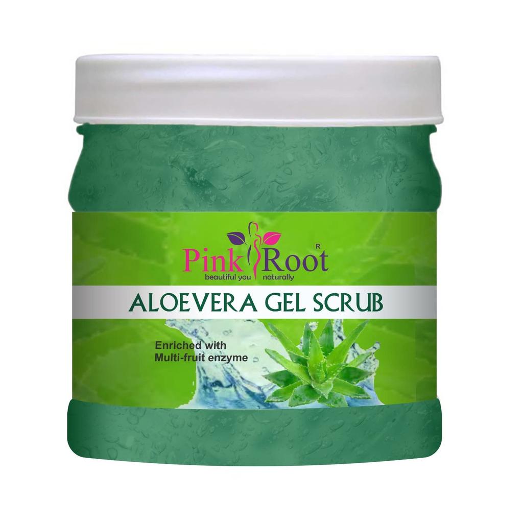 Pink Root Aloe Vera Gel Scrub 500gm with Fruit Mask 500gm