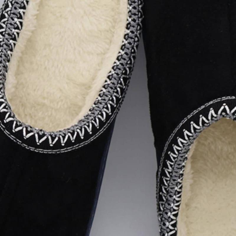 Women's Plush Winter Slippers Soft Fabric Slip-On Indoor House Shoes with EVA Sole