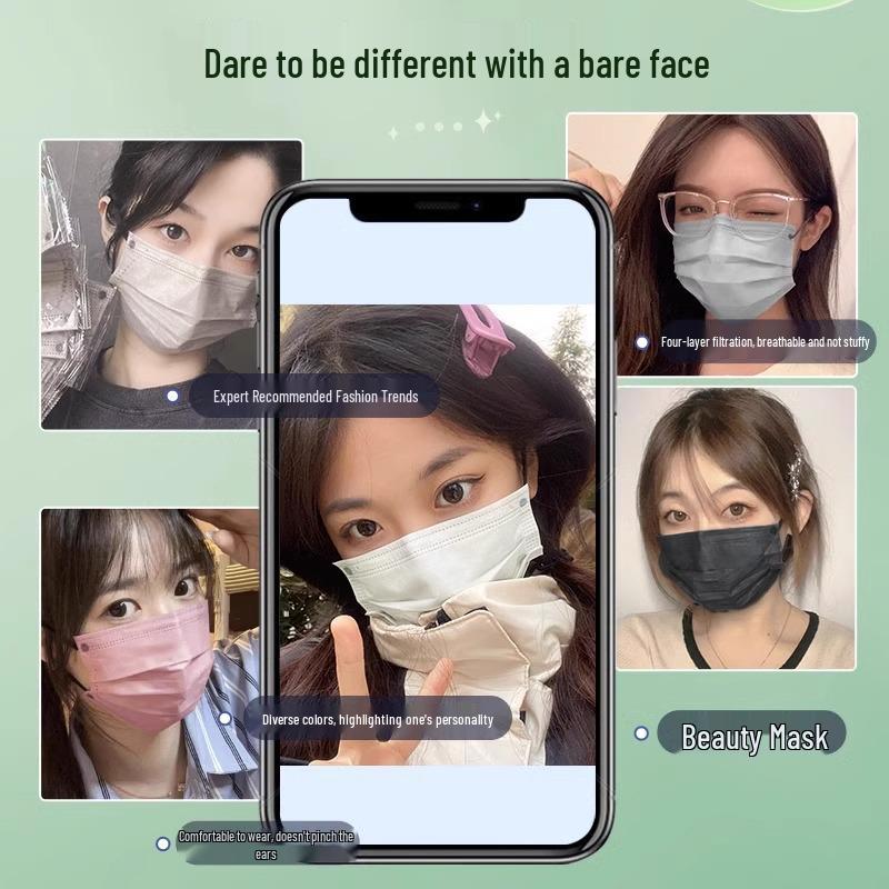 Women's 3D Butterfly-Shaped Sunscreen Mask - Lightweight, No Makeup, Small Face Effect - Spring/Summer 2025 Collection