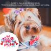 25Pcs Elastic Band Pet Hair Bow Pearl Decor Dog Hair Flower Cute Look Dog Bow Tie  Pet Styling