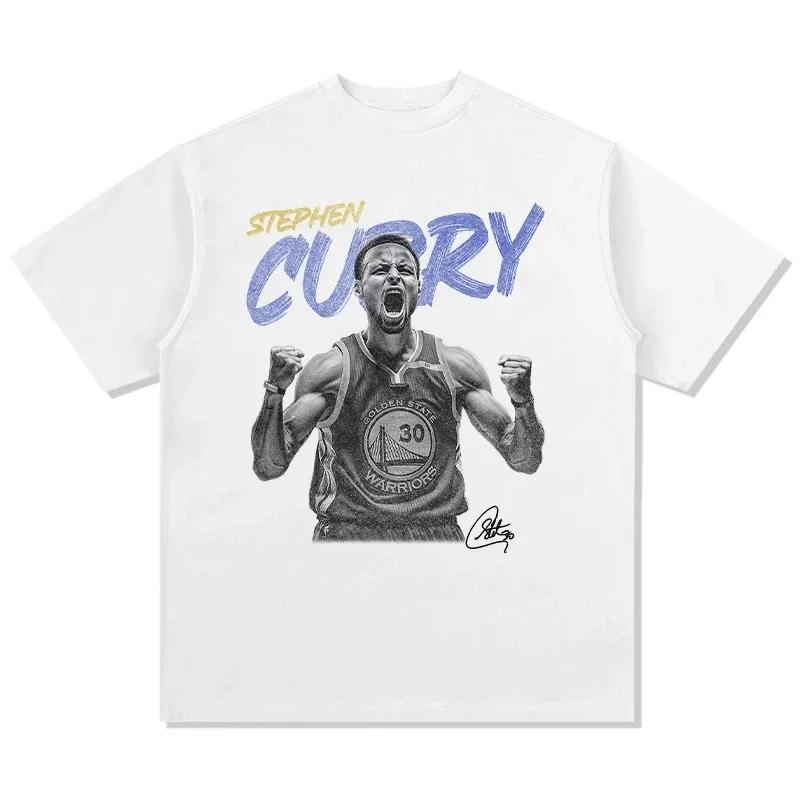 ZX TEE NBA star portrait short sleeved T-shirt  Printed Short Sleeve T-shirt Men Distress American Women Tshirt 2025