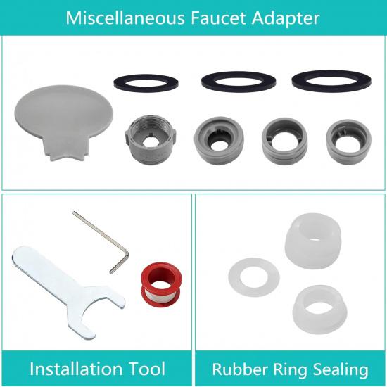 1080°Swivel Faucet Extender, Sink Water Faucet Aerator Extension in Brass, Swivel Robotic Arm Bathroom Faucet Extender, Kitchen Rotating Extension