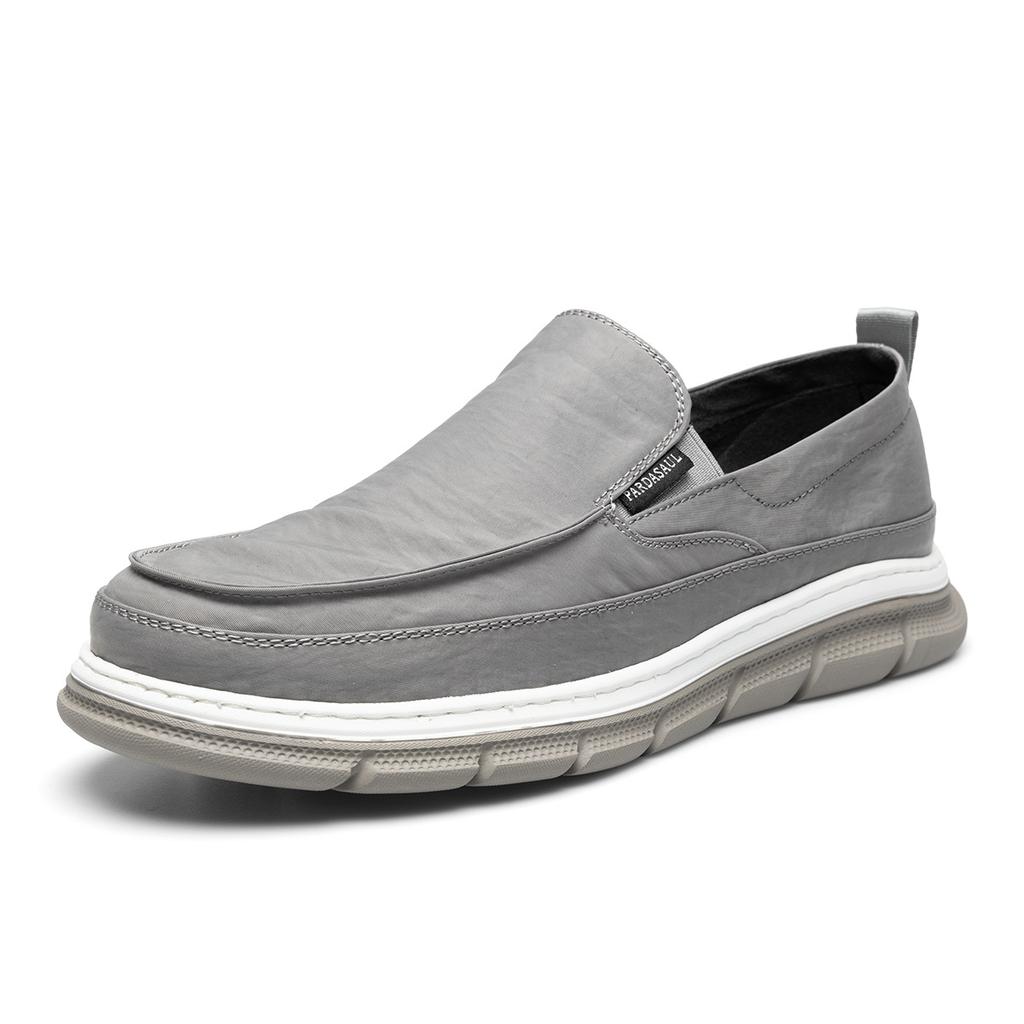 2025 direct supply new summer breathable ice silk light leisure deodorant one-pedal canvas shoes driving loafers