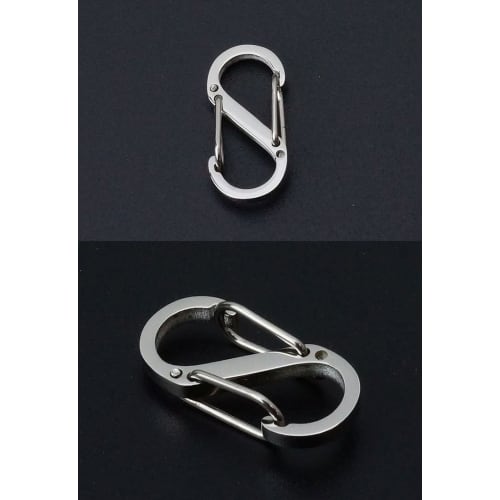 Prendre [Set of 10] Small S-Shaped Carabiners with Hooks, Stainless Steel, Lightweight, for Fastening and Connecting Accessories, Mini Size (PR-CARA10