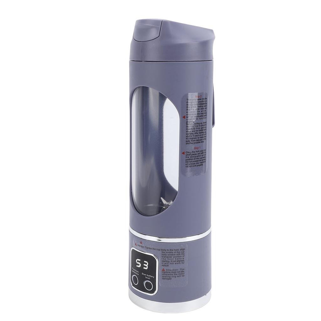 450ML Bærbar Juicerkkopp Liten Reiseblender USB Oppladbar Automatisk Fruktblender for Hjemmet