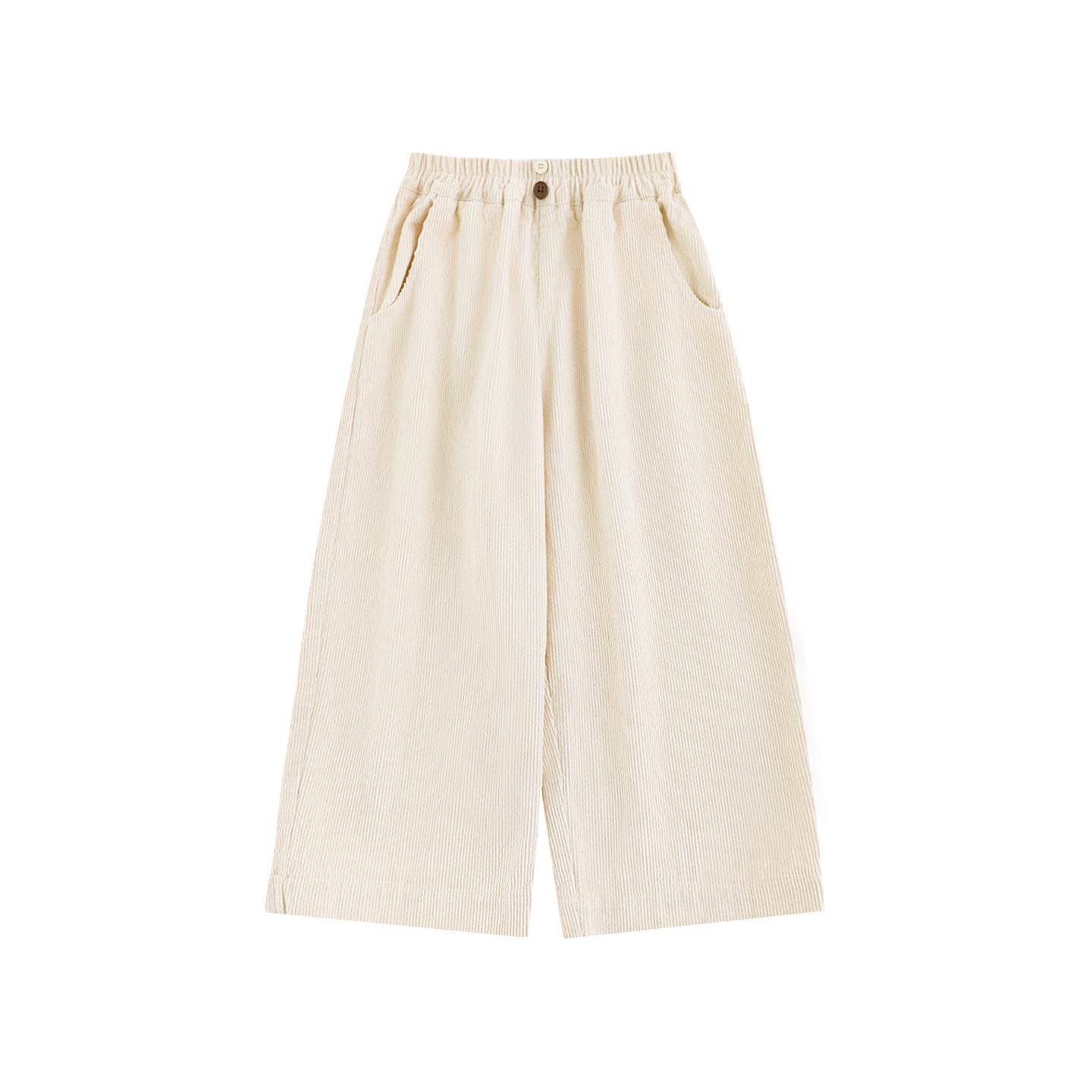 

Ретро вельветовые брюки для девочек Libu - Мягкие, приятные к коже, ветрозащитные, теплые, свободного кроя с прямыми штанинами для осени 140 cm