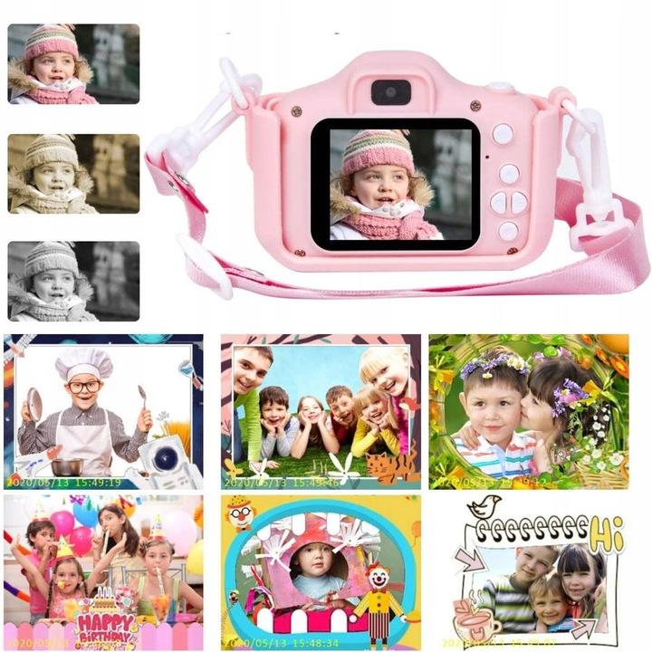 Aparat Cyfrowy Dla Dzieci Kamera Hd + Etui Piesek