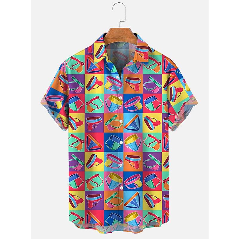 Harajuku Summer New 3D Printing Hentai Styles Shirts Sexy Patterns Graphic Short Shirts Men Fashion Cool Clothing Blouses Shirts