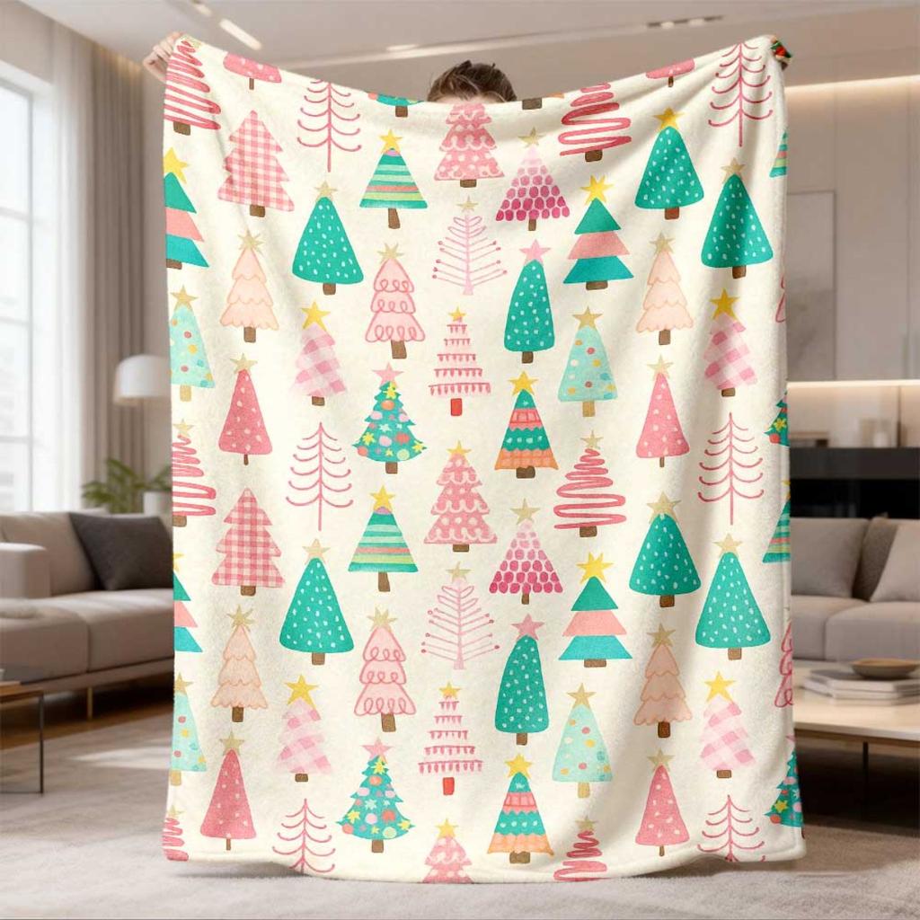2026 Latest Flannel Blanket | Cozy Tree Flannel Throw Blanket UltraSoft, Warm, and Plush for Snuggling Up on Couch or Bed | Perfect Holiday Gift for F
