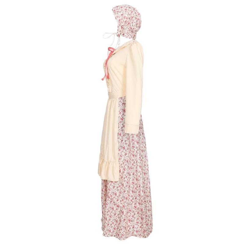 S-XL idyllic women's clothing, Halloween adult maid clothing, fairy tale colonial dress