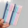 6/12pcs Triangular Barrel Mechanical Pencils Morandi Click Propelling Pencils  Students Gift