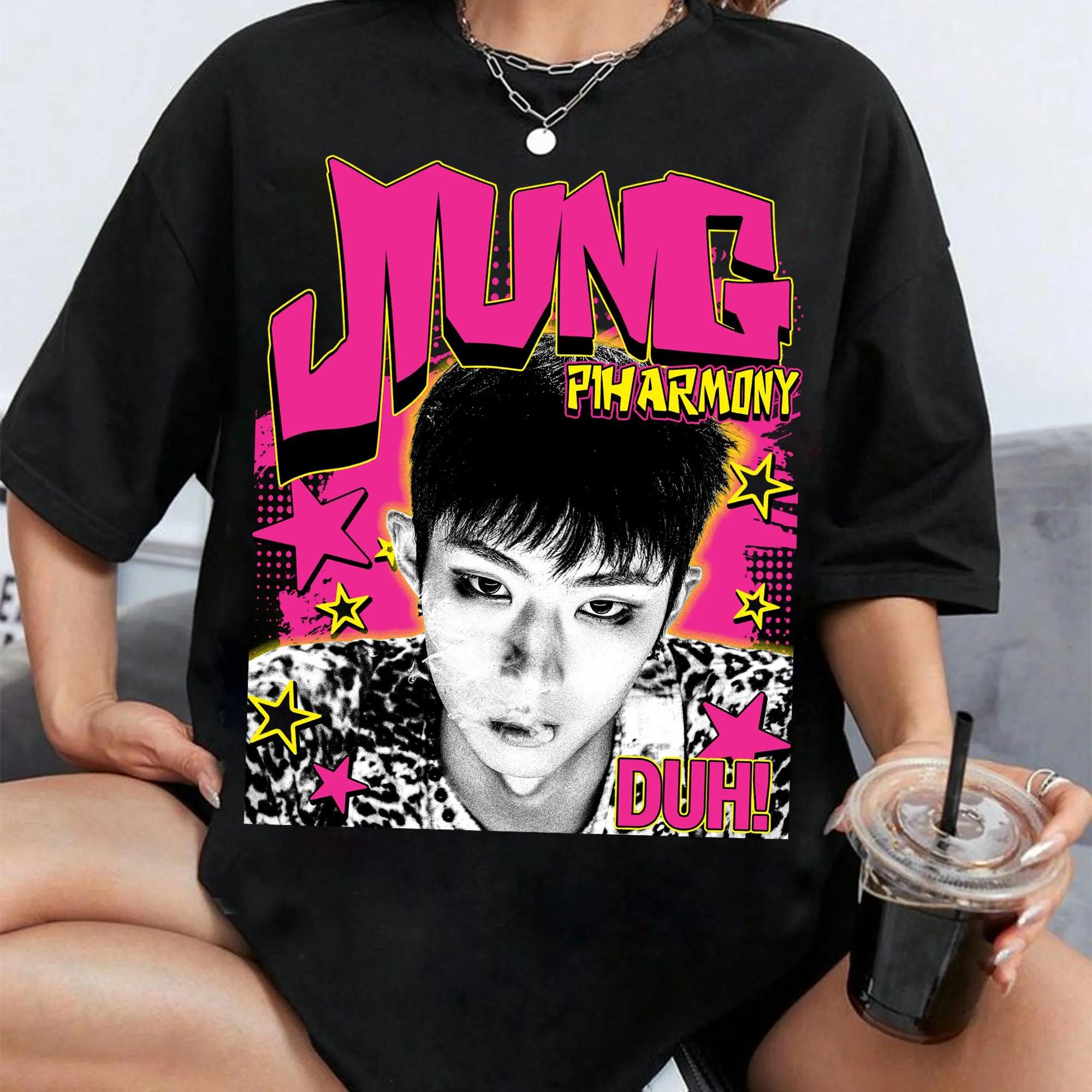 Retro Jiung P1harmony Kpop Tshirt P1harmony Duh P1harmony Utop1a Tour Shirt P1harmony Sad Song Teetheo Jiung Intak Soul S