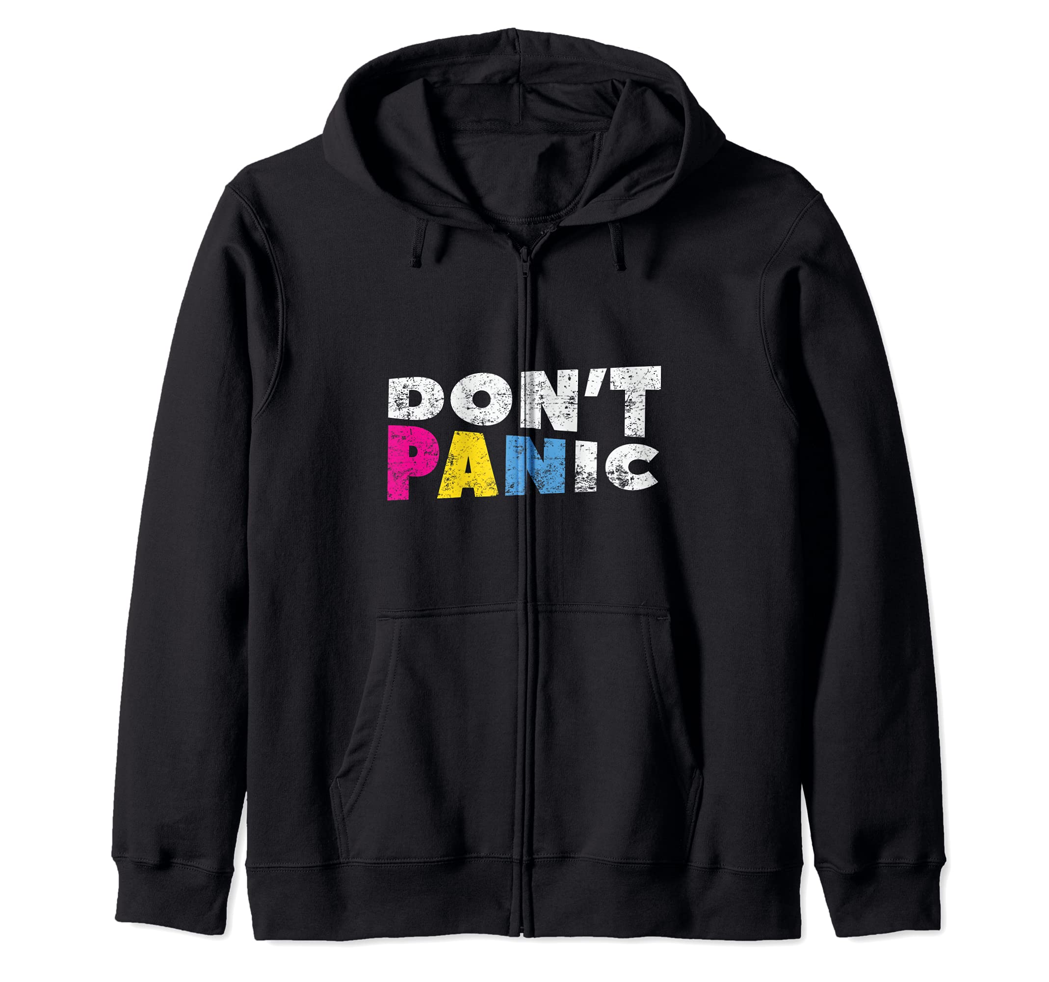 

Pan Pride LGBTQ Panic Pansexual Subtle Pride Flag Zip Hoodie Don t чорний