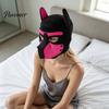 Soft Elastic Cosplay Mask Full Head Dog for Adult Role Play, Neoprene Animal Breathable Pet Party with Removable Mouth And Foldable Ears, Puppy