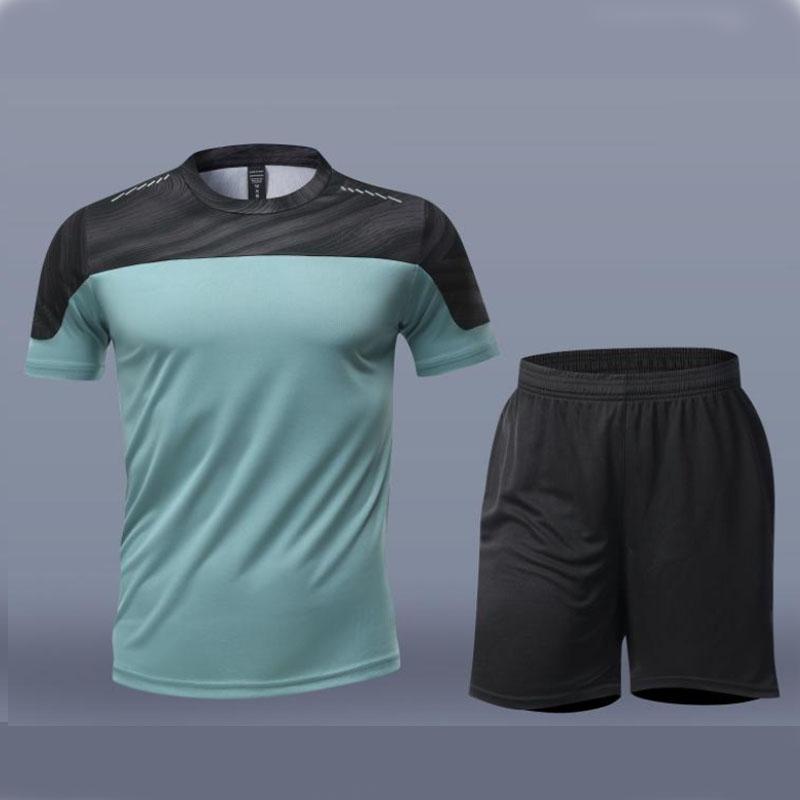 

Adult Running Sportswear Quick Drying T-shirt Set Short Sleeve Uniform Fitness Clothes Tracksuit Gym Sports Outfit Clothing S