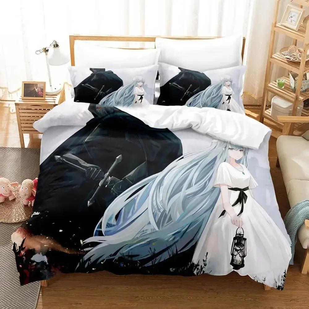 

Ender Lilies Quietus of the Knights Beding Set 3D Printed Suitable for Bedrom Soft with Soft Fabric Duvet Cover Set With Pilowcases Home Textile 100*200cm Single