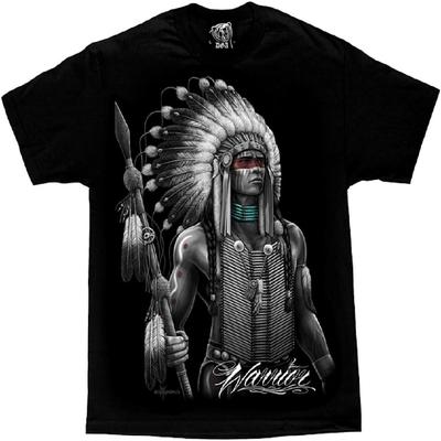 David Gonzales Men's Native American Indian Warrior DGA Art T Shirt Medium Black