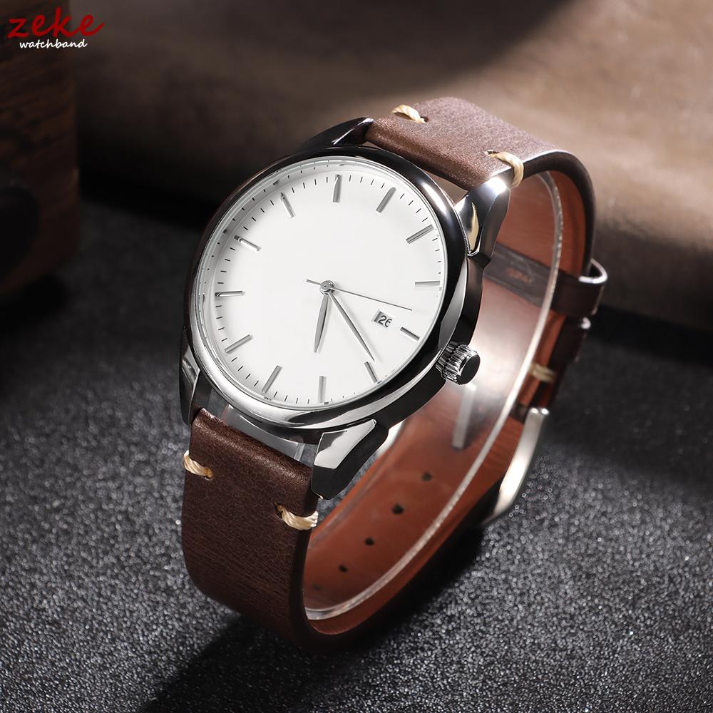 20/22mm Vintage Echtes Leder Uhrenarmband Nähte Rindsleder Uhrenarmband für Omega Uhren Handgelenkband Schnellverschluss Armband Gürtel