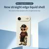 For iPhone 17 Air Case Cool Bear Pattern Printing Straight Edge TPU Phone Back Cover