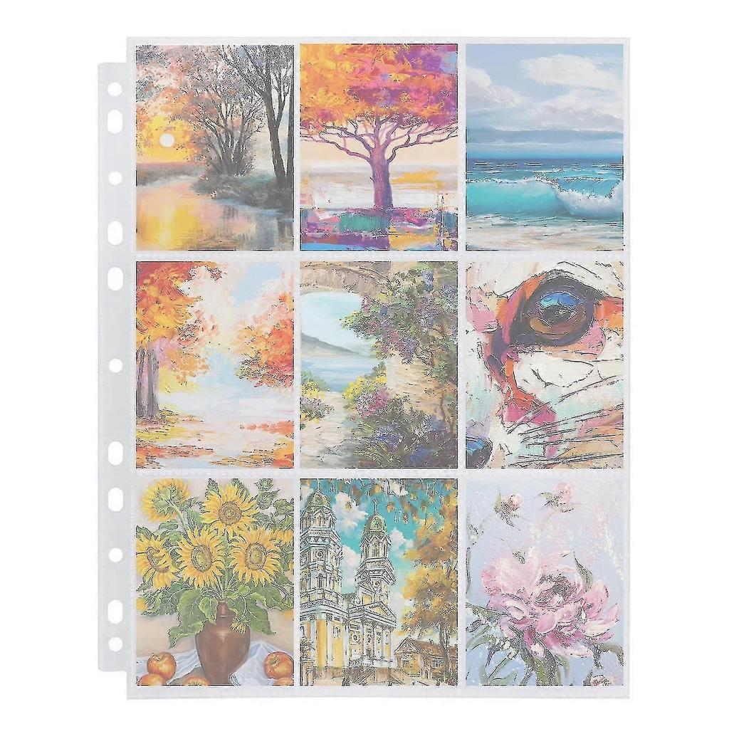 270 Pockets Trading Card Sleeves Card Binder, Trading Card File Storage Wallets Album Pages Collection 11 Hole