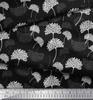 Soimoi Red Japan Crepe Satin Fabric Flower Artistic Printed Fabric 1 Yard 42 Inch
