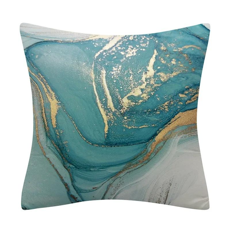 Federa per Cuscino Decorativa Turchese Arte Astratta Federa per Cuscino a Strisce Divano Camera da Letto Auto Cuscino da Lancio