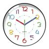 Mute Early Education Wall Clock Round Learning Wall Hanging Clock Electronic Color Clock  Office