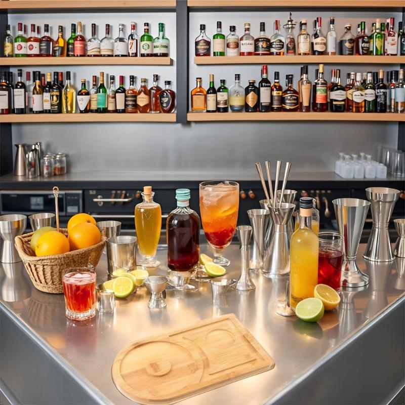 Natürliches Bambus Salzrand Set Enthält Gewürzsauce Schale für Präzision Cocktails Garnieren Und Barkeeping