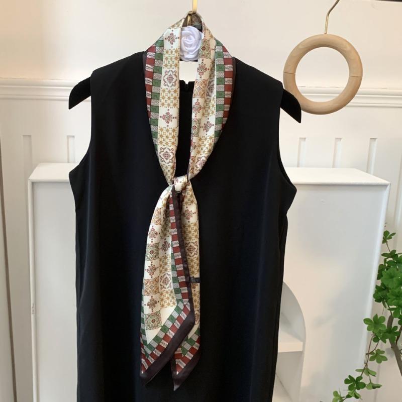 Silk Scarf, Long Strip, Versatile Shirt, Neck Protection, Scarf, Silk Scarf, Multi-purpose Headscarf, Headband, Hair Tie, Decorative Waist Belt.