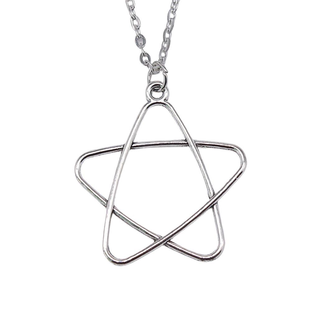 Hollow Charm Star Necklace Minimalist Geometric Pendant Celestial Aesthetic Jewelry 43cm Chain