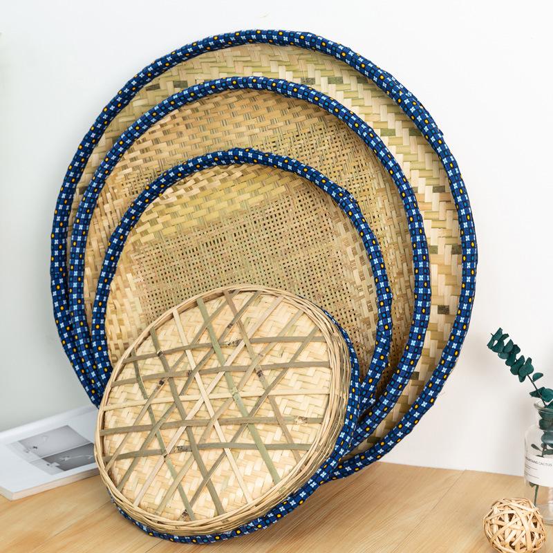Bamboo Weaving Winnowing Basket and Sieve - Large Size for Household and Farm Use