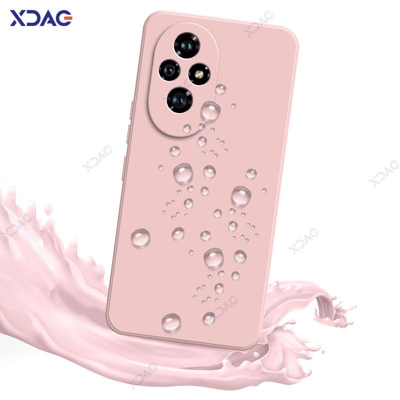 Mobile Phone Case for Honor 200 Pro Honor200 200Pro 5G 360 Soft Luxury Square Liquid Silicone Back Cover Waterproof Bag