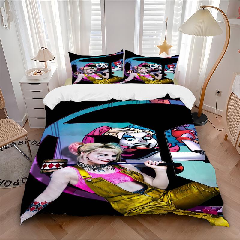 Harley Quinn'S Wild Adventure Print 3Pcs Bedding Setduvet Cover With 2 Bedropillowcase Home Birthday Gift
