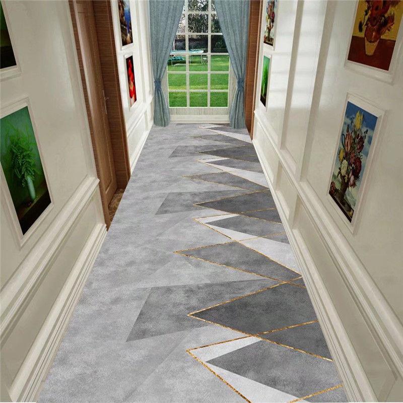 Modern Design Aisle Carpet Long Runner Hotel Entrance Hallway Corridor Stair Non Slip Mat Bedroom Bedside Rugs for Living Room