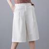ZANZEA Women Summer Elastic Waist Solid Color Loose Casual Fifth Pants