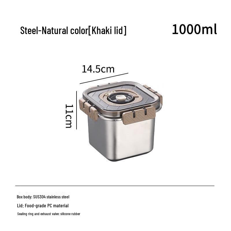 

JINGRUIXIANG Stainless Steel Stackable Food Storage Container with Handle