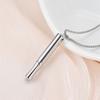 Stainless Steel Mindfulness Breathing Necklace For Women Men Relief Anxiety Pendant Stress Panic Attack Relief Meditation Tool