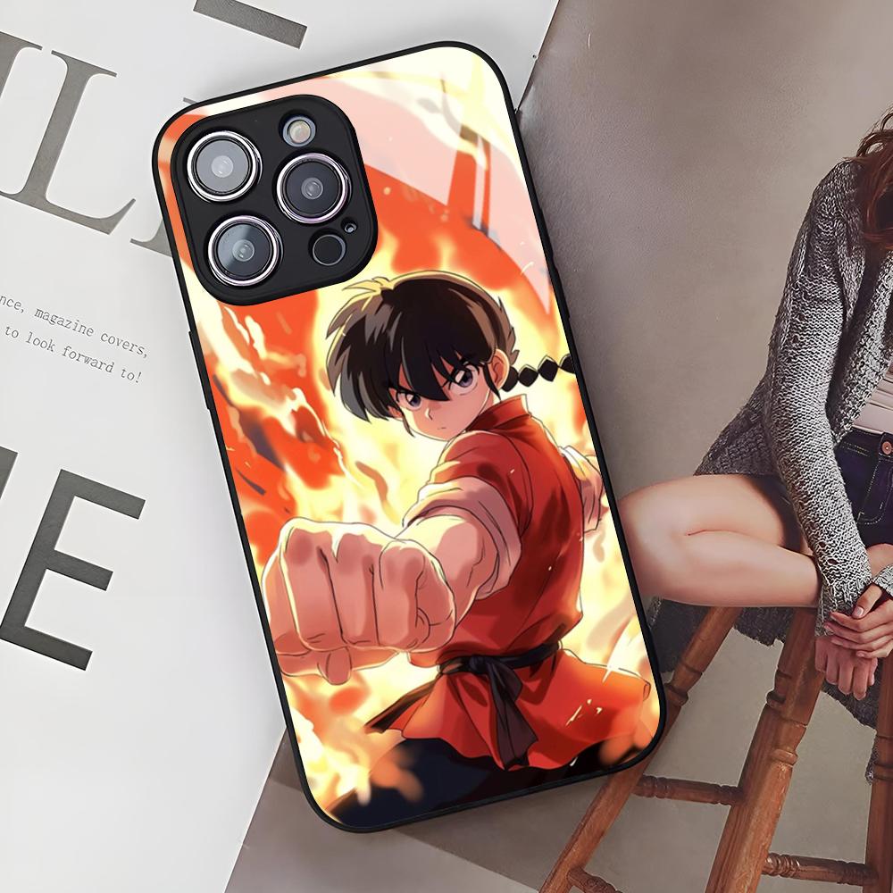 Anime Ranma Phone Case for Iphone 17 Air 16 15 14 12 11 13 Pro Max Mini Se Puls Glass Cover